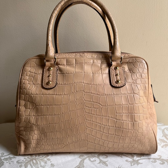 Michael Kors Crocodile Embossed Satchel Handbag. Michael Kors - Picture 2 of 12